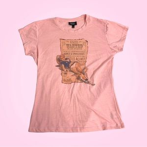 Pink Wanted Sign Shirt